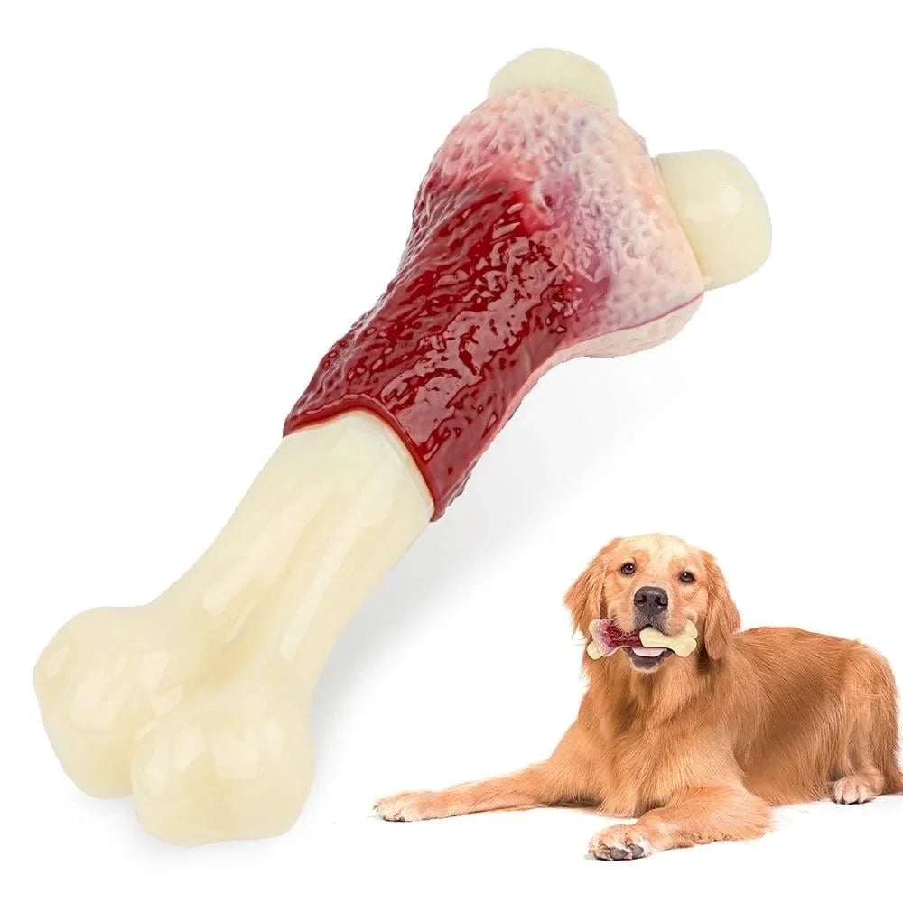 Premium Beef-Flavored Nylon Chew Toys for Large Breeds and Aggressive Chewers