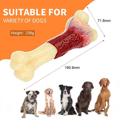 Premium Beef-Flavored Nylon Chew Toys for Large Breeds and Aggressive Chewers