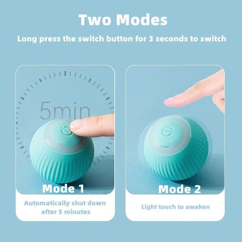 Smart Interactive Cat Ball - Automatic Rolling Electronic Toy for Indoor Play