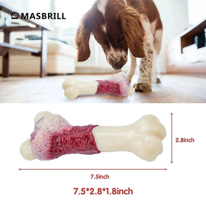 Premium Beef-Flavored Nylon Chew Toys for Large Breeds and Aggressive Chewers