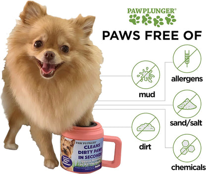 Paw Plunger Portable Dog Paw Cleaner - Essential Washing Solution for Medium Dogs - Black