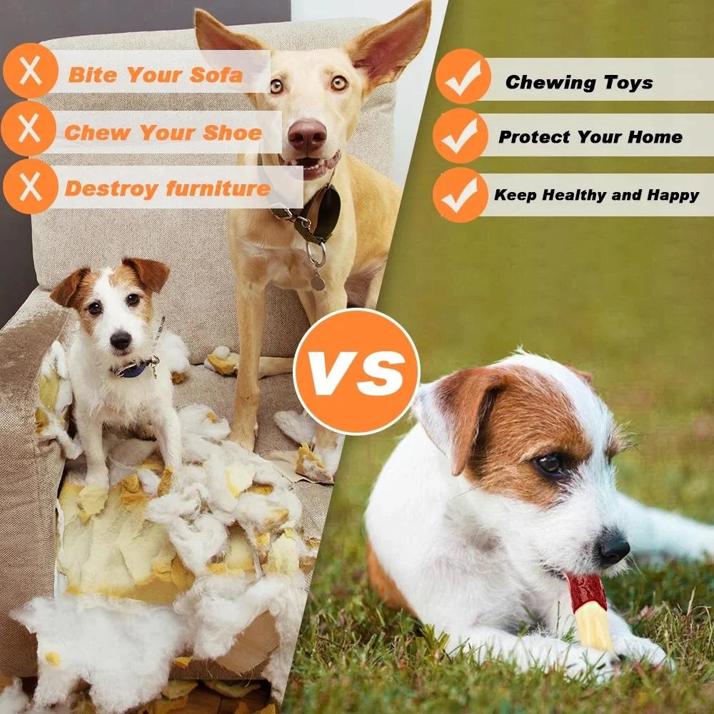Premium Beef-Flavored Nylon Chew Toys for Large Breeds and Aggressive Chewers