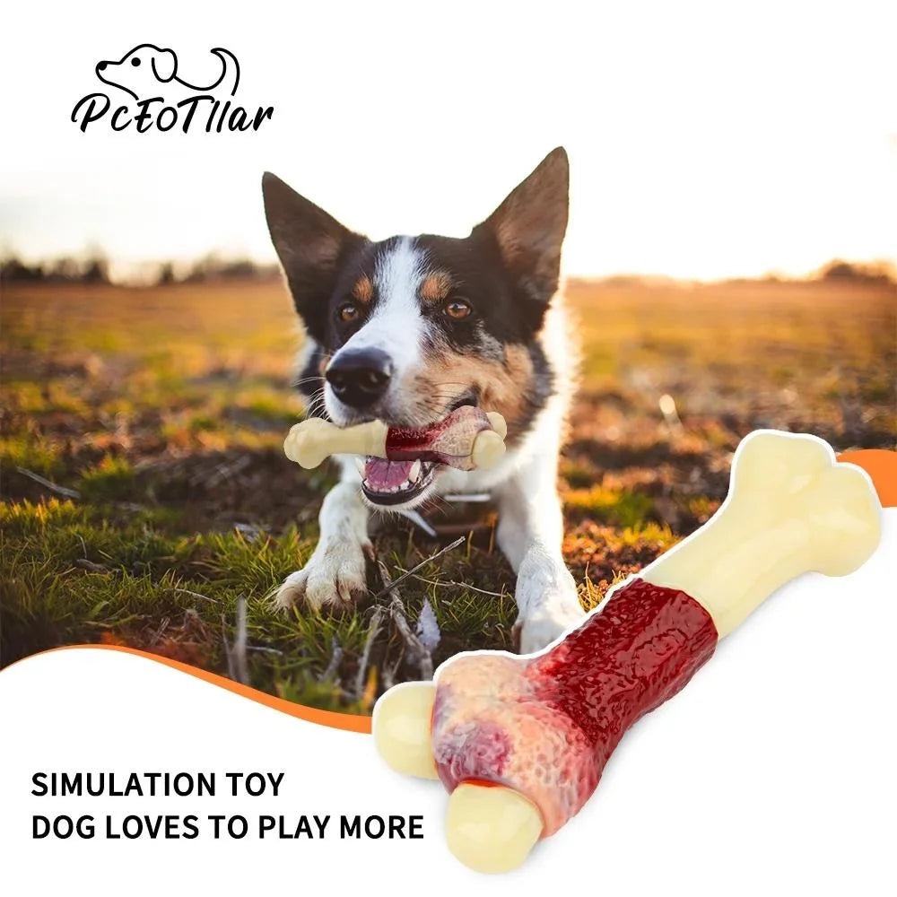 Premium Beef-Flavored Nylon Chew Toys for Large Breeds and Aggressive Chewers