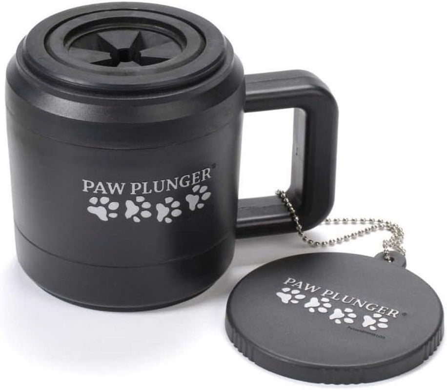 Paw Plunger Portable Dog Paw Cleaner - Essential Washing Solution for Medium Dogs - Black
