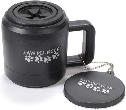 Paw Plunger Portable Dog Paw Cleaner - Essential Washing Solution for Medium Dogs - Black